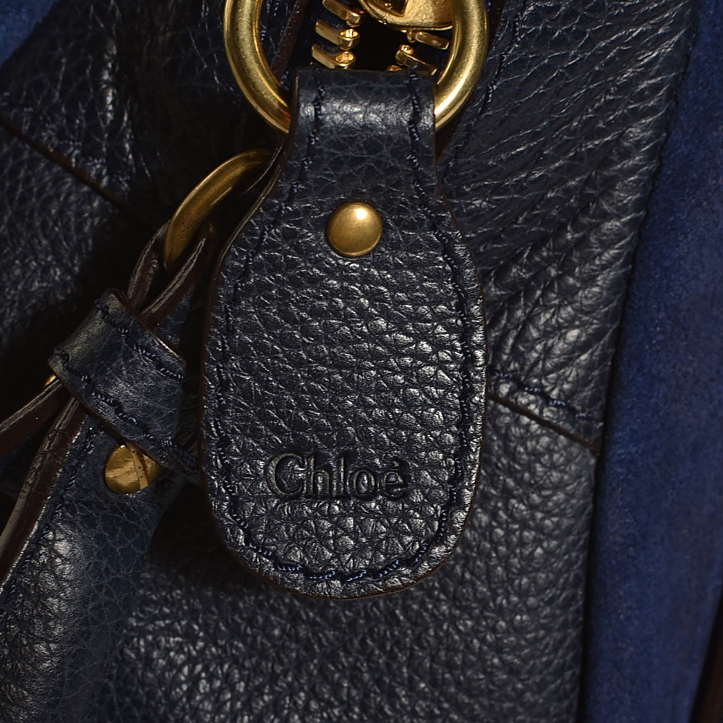 Suede Calfskin Medium Paraty Midnight Blue