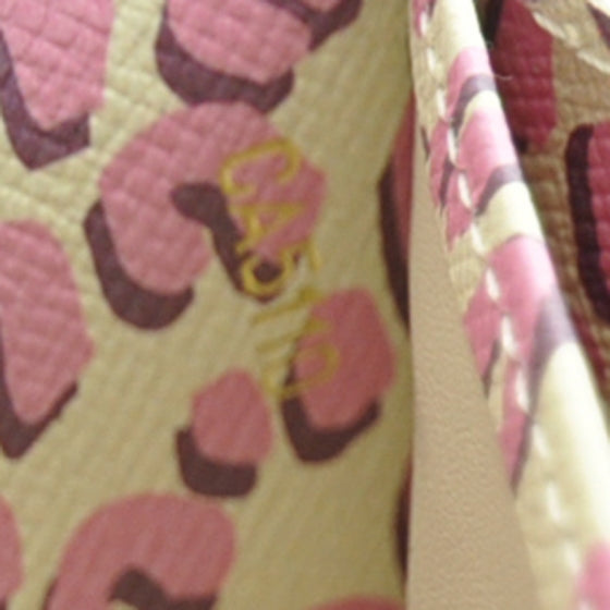 Monogram Leopard Sarah Wallet Blanc Corail