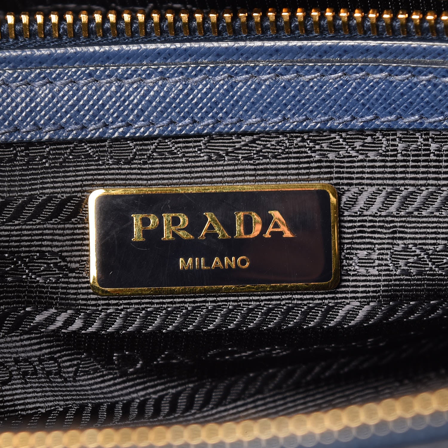 Prada Saffiano Lux Medium Tote Bluette 8 of 17