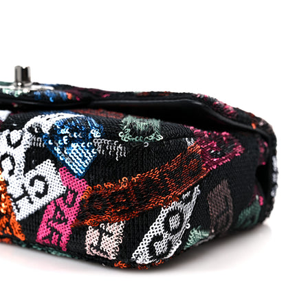 Chanel Sequin Logo Small Flap Ruthenium Multicolor 11 of 11