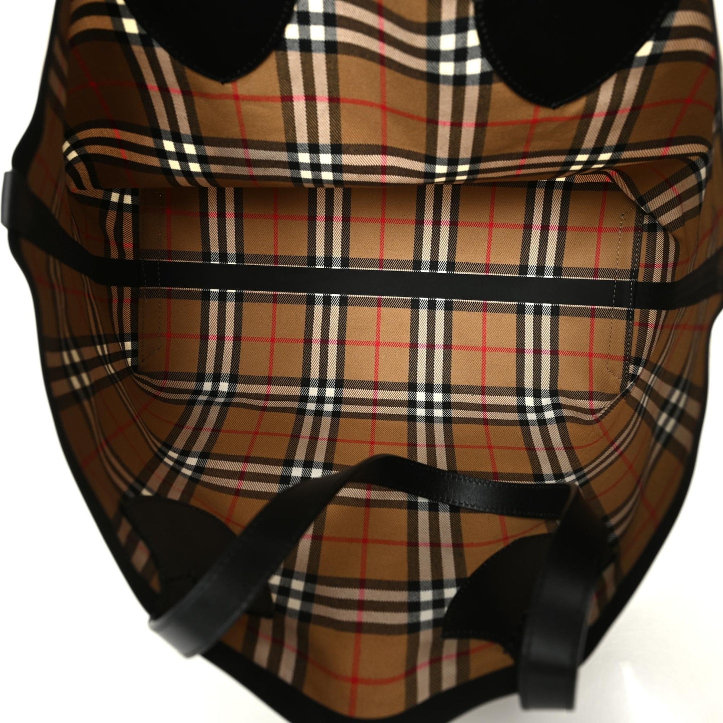 Vintage Check Transparent Large The Giant Reversible Tote Black