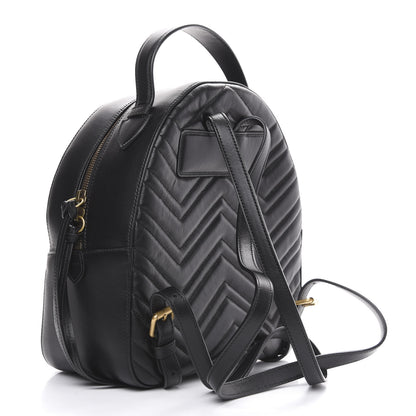 Gucci Calfskin Matelasse GG Marmont Dome Backpack Black 2 of 10