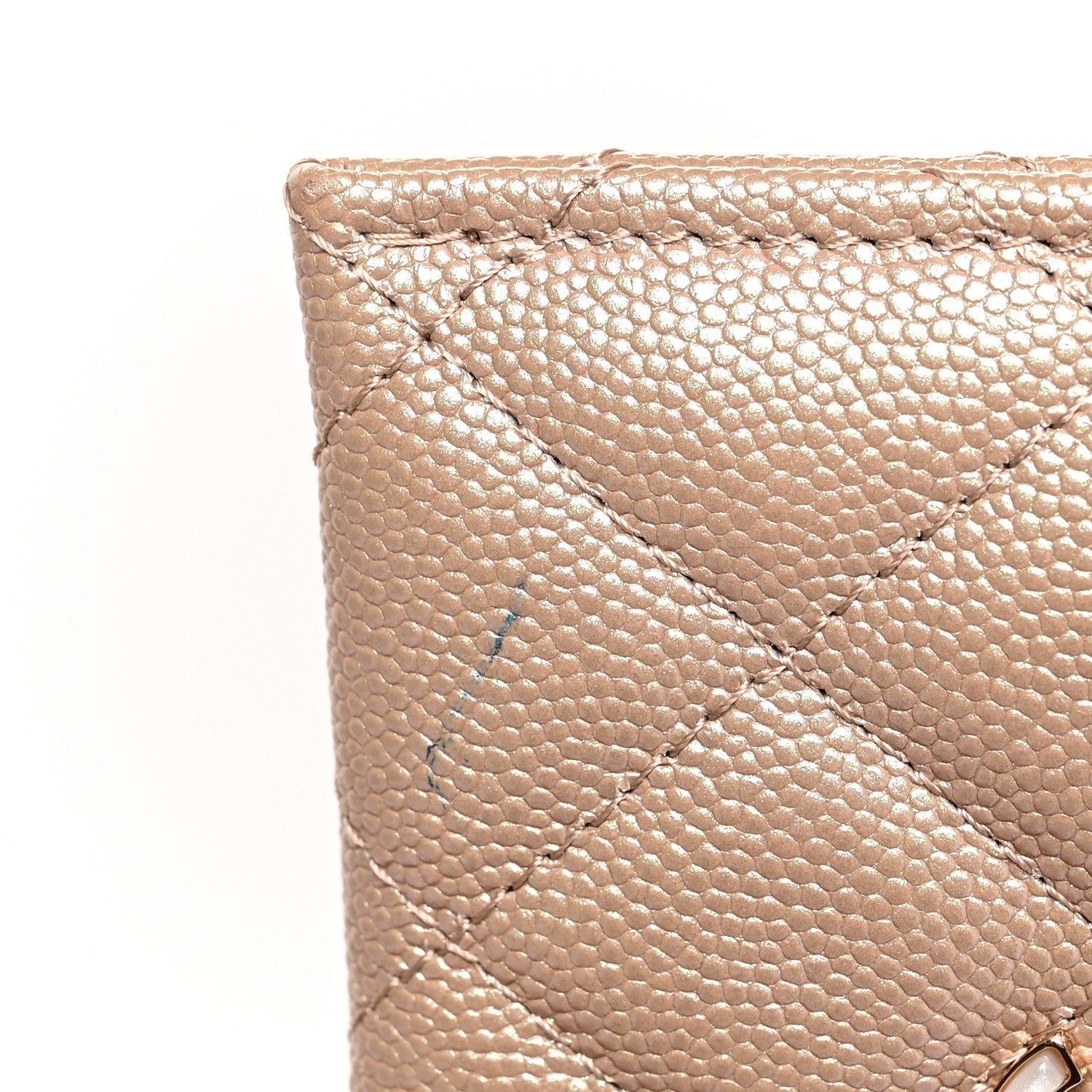 Chanel Iridescent Caviar Quilted Card Holder Beige 9 of 9