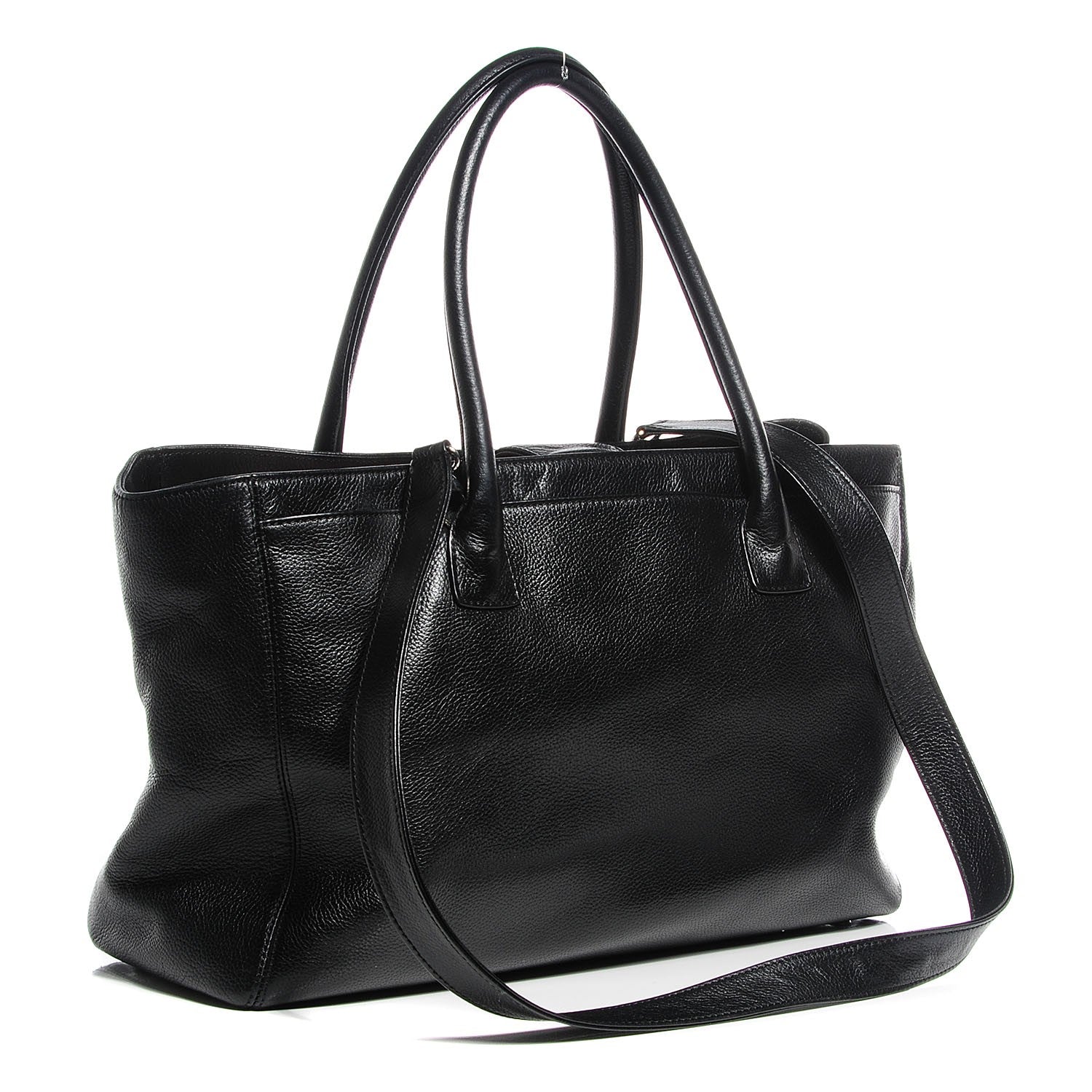 Chanel Calfskin Cerf Executive Shopper Tote Black 3 of 8