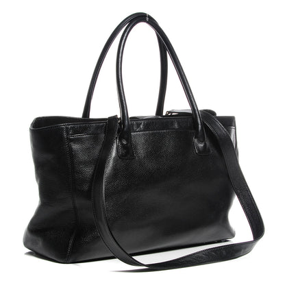 Chanel Calfskin Cerf Executive Shopper Tote Black 3 of 8