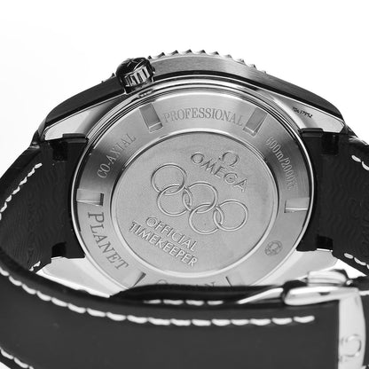 Omega Stainless Steel Calfskin 45mm Seamaster Planet Ocean Specialties Olympic Games Collection Automatic Watch Black 222.32.46.50.01.001 5 of 12