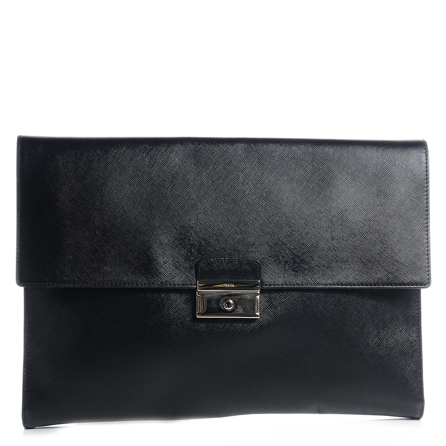 Prada Saffiano Attache Portfolio Case Black 1 of 8