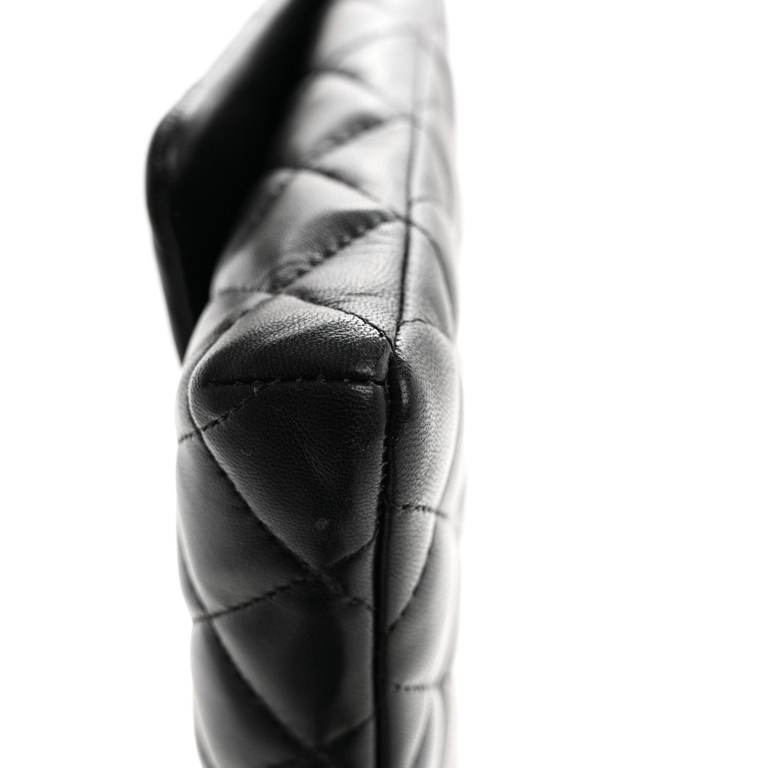 Chanel Lambskin Quilted Flap Clutch Black 9 of 10