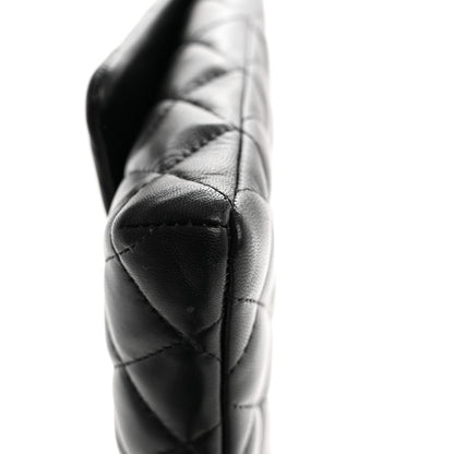 Chanel Lambskin Quilted Flap Clutch Black 9 of 10