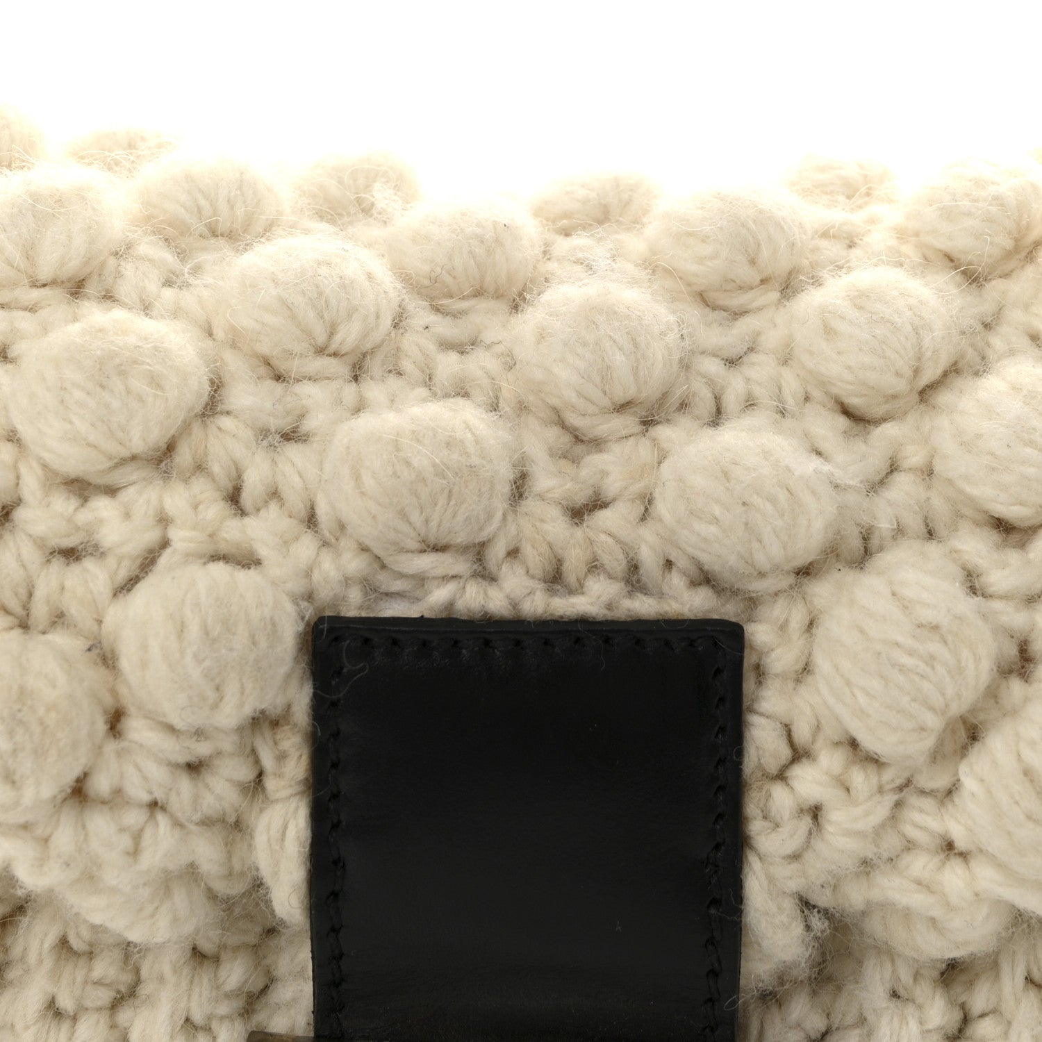 Fendi Woven Knit Baguette White 7 of 9