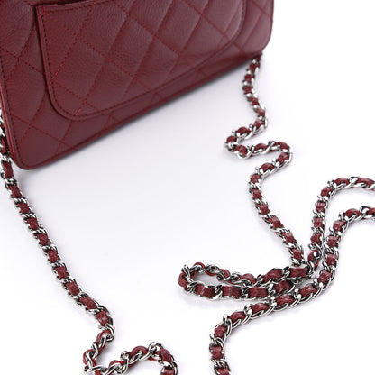 Chanel Caviar Quilted Wallet On Chain WOC Red 10 of 10