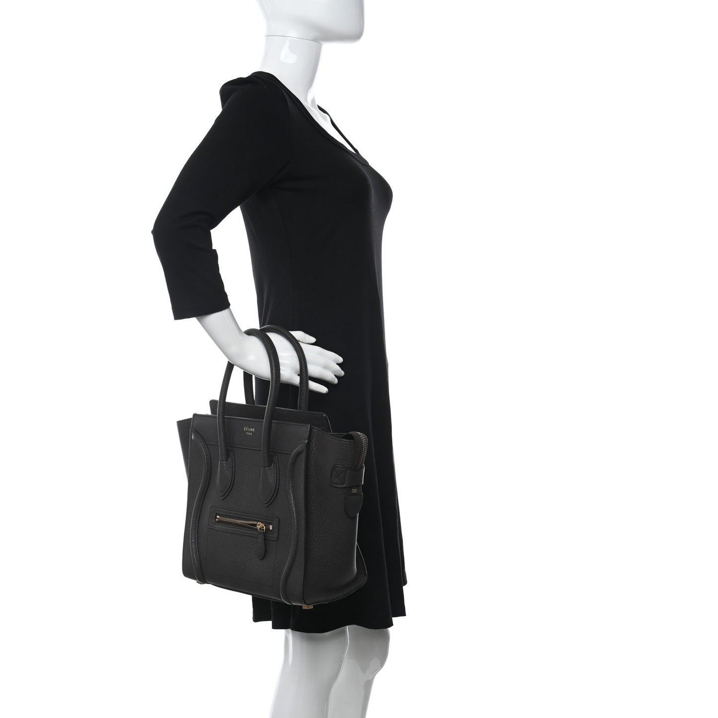 Goatskin Micro Luggage Dark Taupe