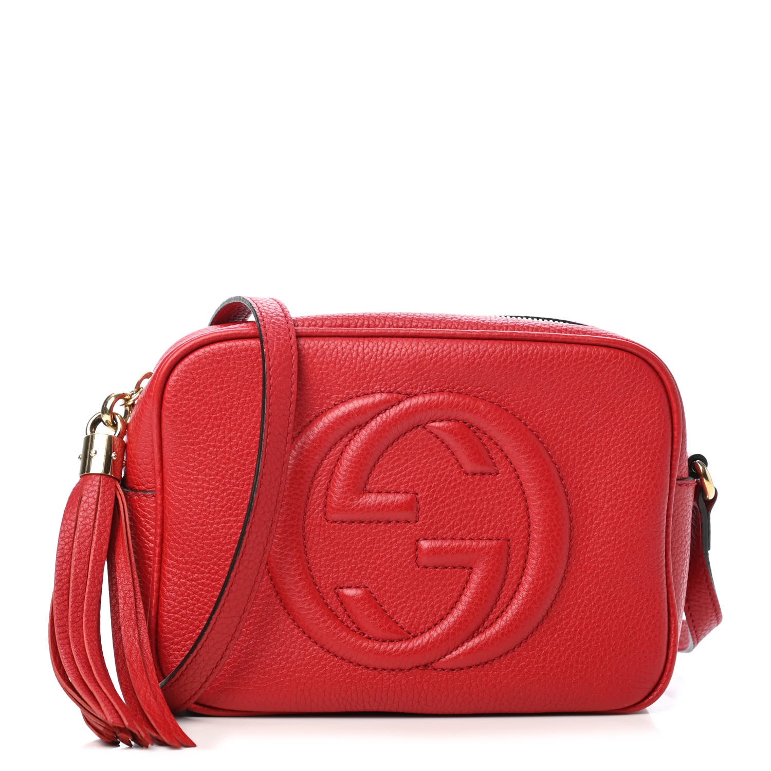 Gucci Pebbled Calfskin Small Soho Disco Bag Tabasco Red 1 of 4