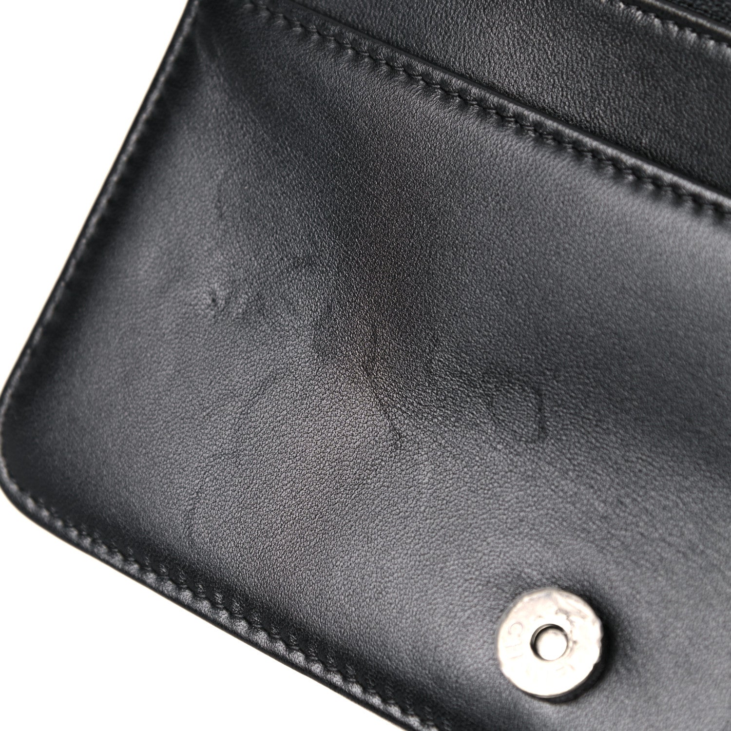 Chanel Lambskin Quilted Boy Wallet On Chain WOC Black 13 of 14