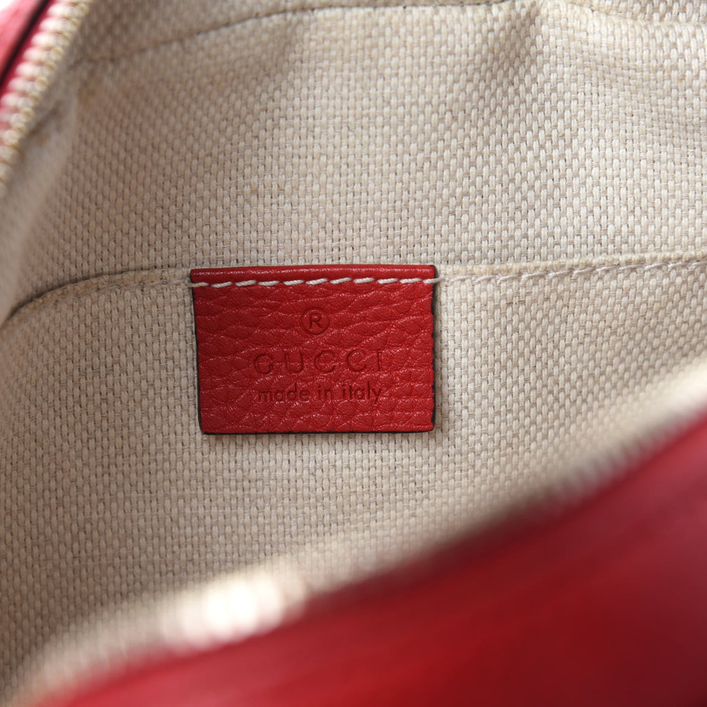 Pebbled Calfskin Small Soho Disco Bag Tabasco Red