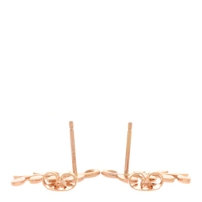 Tiffany 18K Rose Gold Paloma Picasso Olive Leaf Climber Earrings 3 of 4