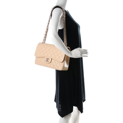 Chanel Caviar Quilted Jumbo Double Flap Beige Clair 2 of 8