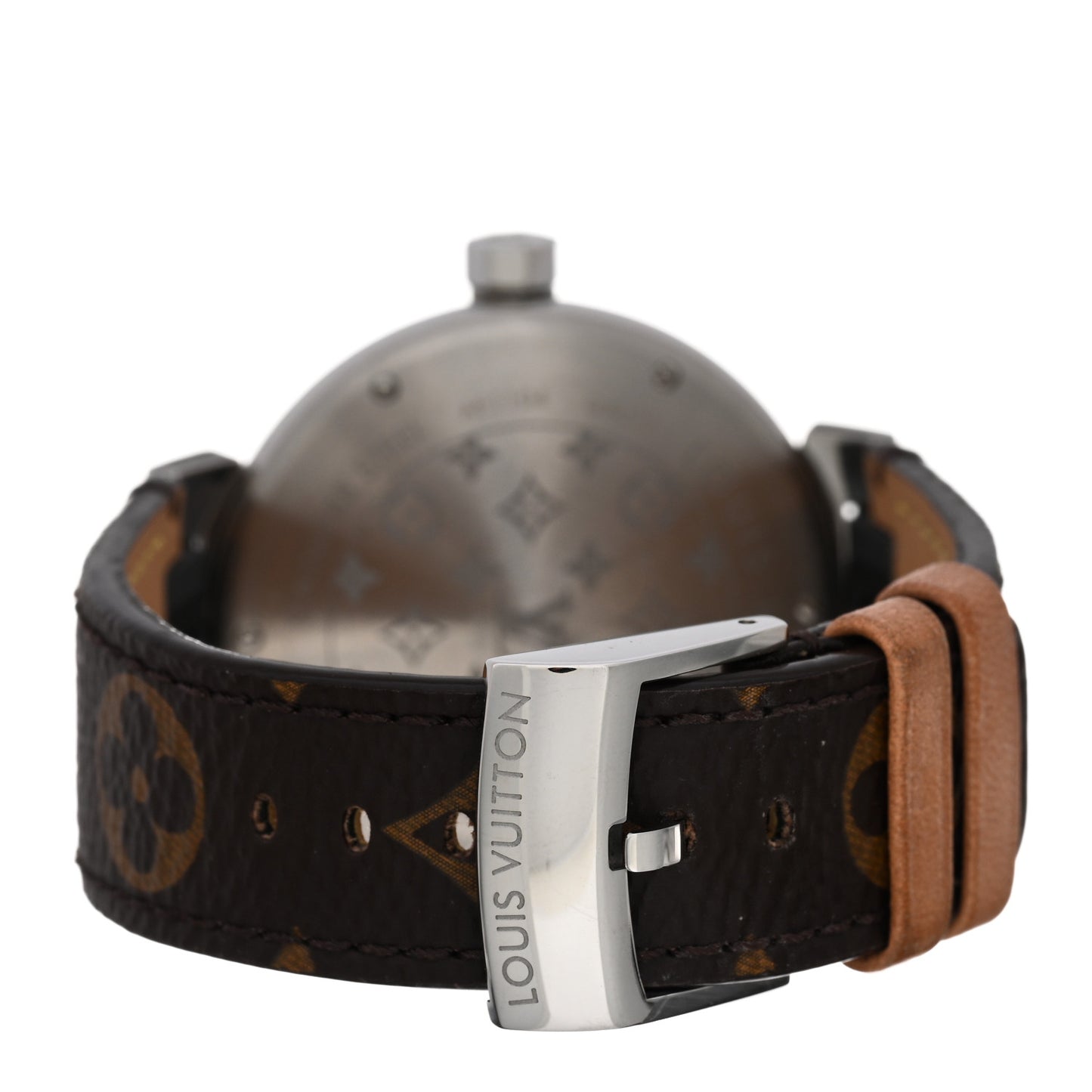 Stainless Steel Monogram 39mm Tambour Monogram Quartz Watch