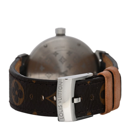 Louis Vuitton Stainless Steel Monogram 39mm Tambour Monogram Quartz Watch 3 of 4