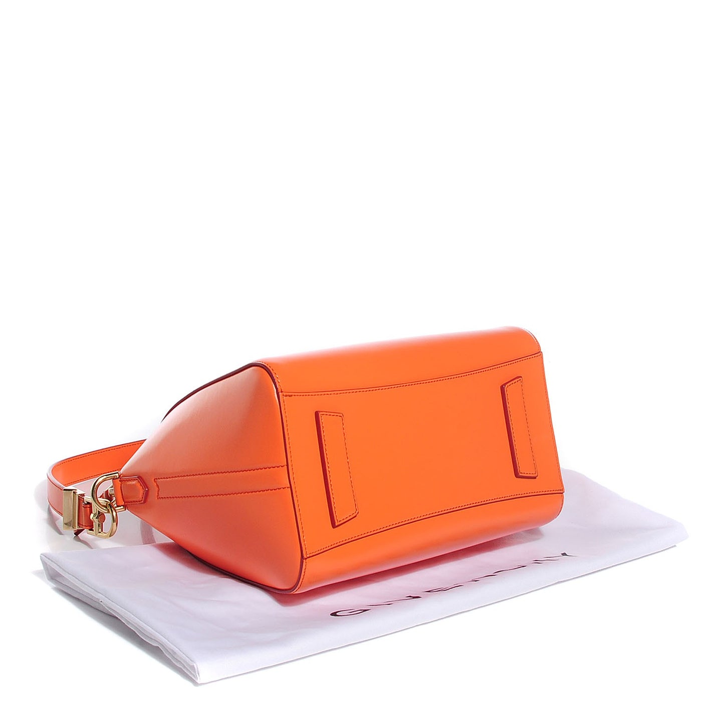 Shiny Lord Calfskin Small Antigona Orange