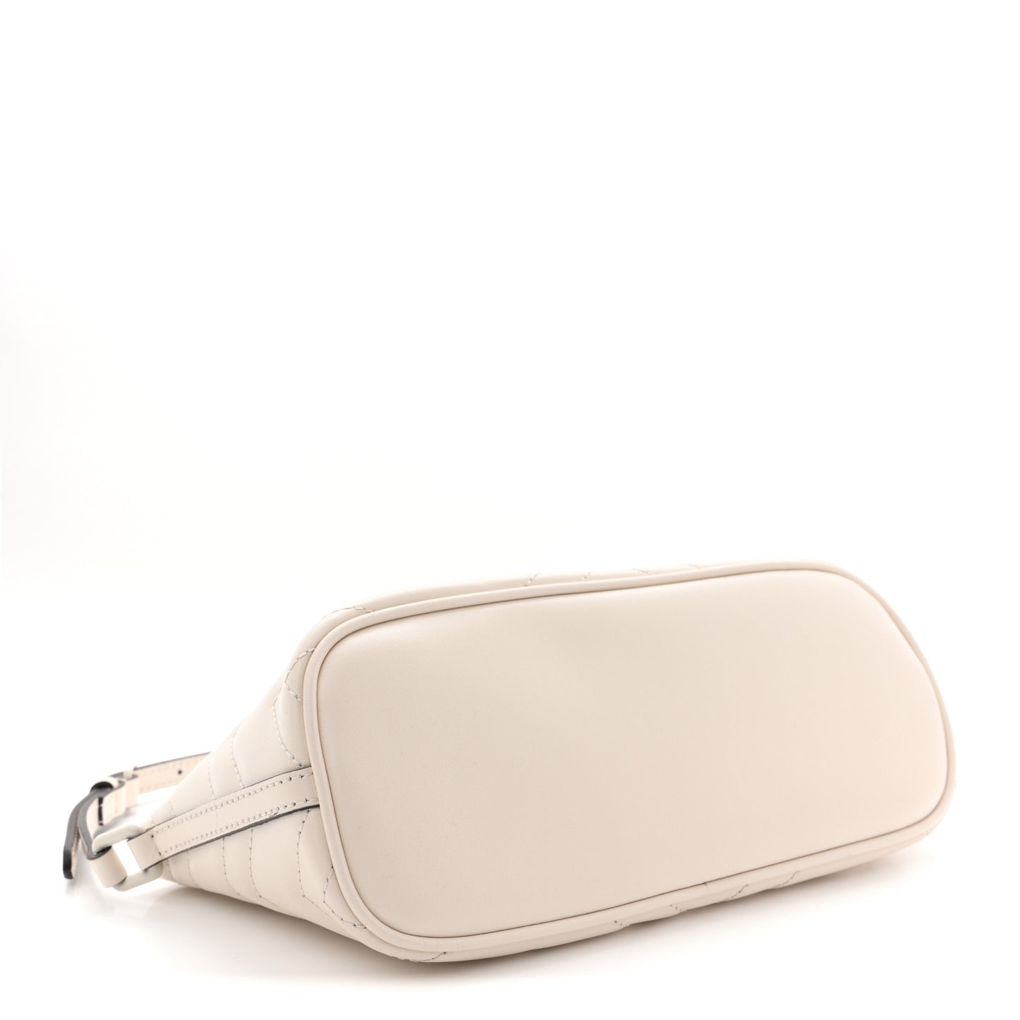 Calfskin Matelasse Chevron Monochrome GG Marmont Sling Shoulder Bag Mystic White