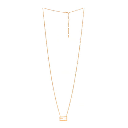 Fendi Bronze Baguette Necklace Gold 3 of 6
