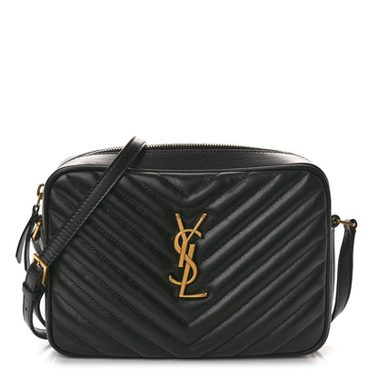 Saint Laurent Calfskin Matelasse Monogram Lou Camera Bag Black 1 of 10