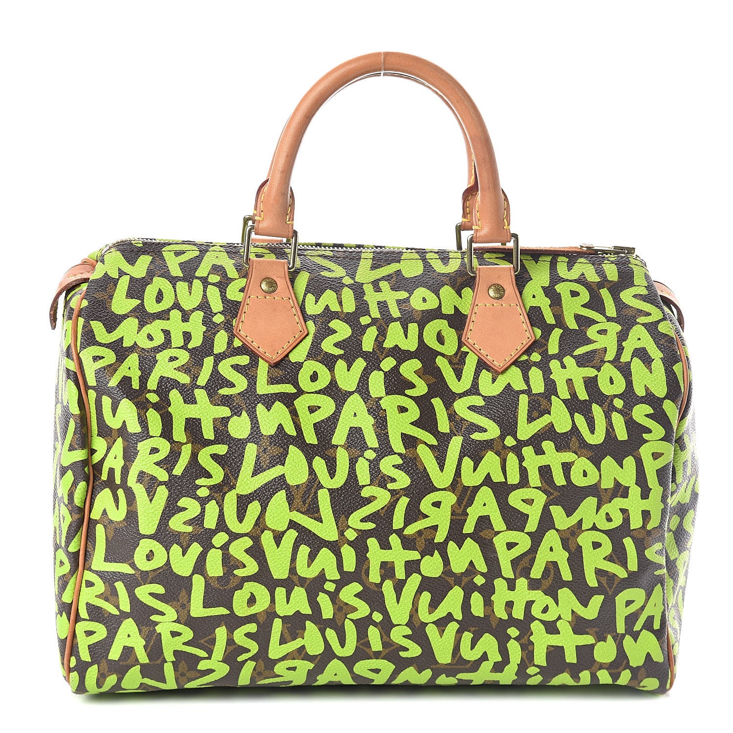 Louis Vuitton Monogram Graffiti Speedy 30 Green 1 of 12