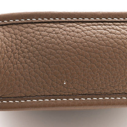 Hermes Taurillon Clemence Amazone Evelyne TPM Etoupe Bleu Indigo 11 of 12