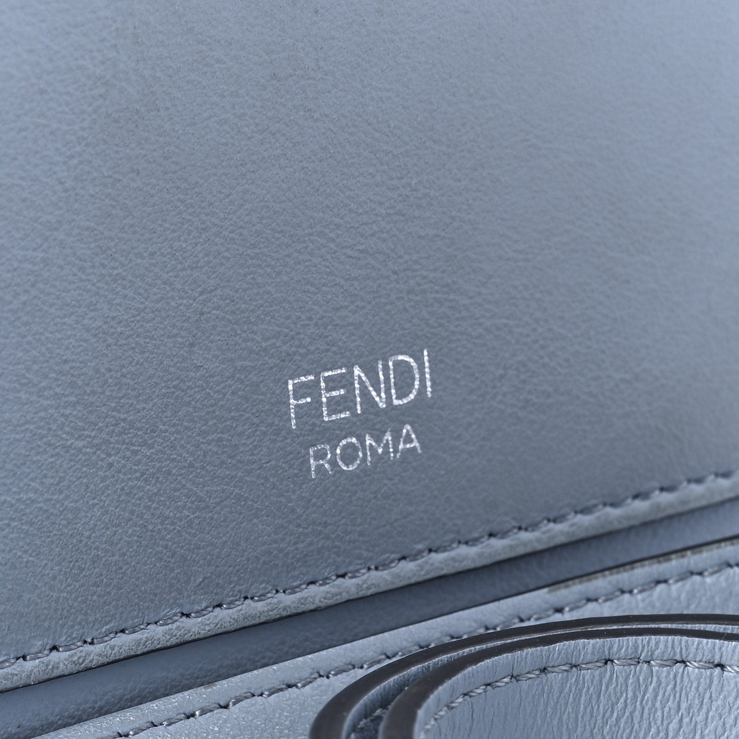 Fendi Vitello Grace Matte O'Lock Mini Camera Case Azzurro Baby 8 of 10