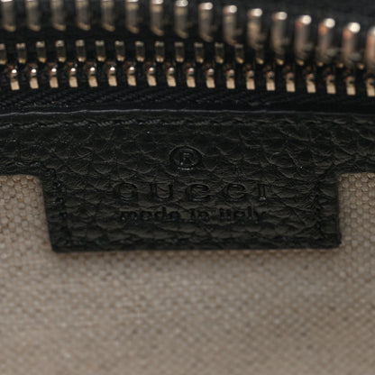 Gucci Monogram Jumbo GG Textured Dollar Calfskin Crossbody Bag Black 5 of 9