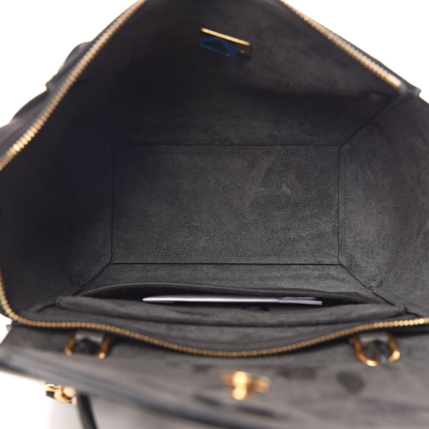 Grained Calfskin Micro Belt Bag Grey