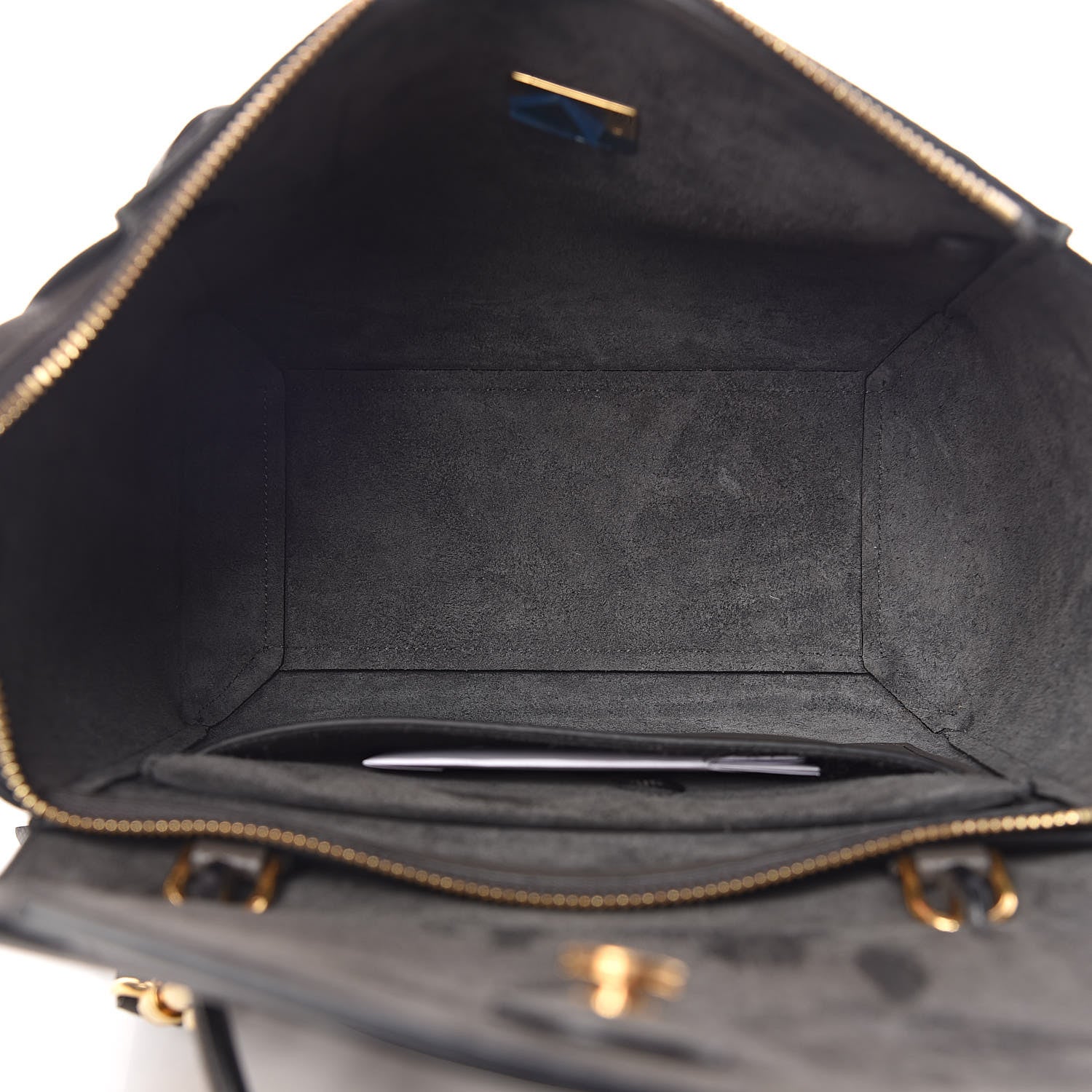 Celine Grained Calfskin Micro Belt Bag Grey 6 of 10