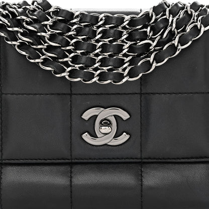 Chanel Lambskin Square Quilted 5 Chain Flap Black 8 of 11