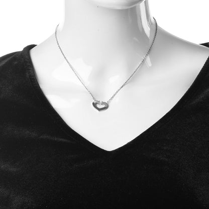 Cartier 18K White Gold Medium Hearts and Symbols Necklace 2 of 6