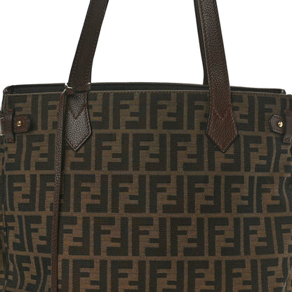 Fendi Zucca Vitello Artic Grande Tote Tobacco 8 of 14