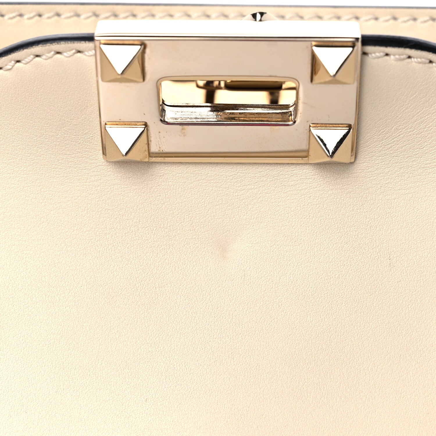 Valentino Garavani Vitello Small Rockstud Double Handle Tote Ivory 10 of 10
