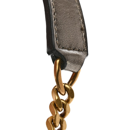 Saint Laurent Metallic Calfskin Y Quilted Monogram Small Loulou Chain Satchel Pewter 12 of 12