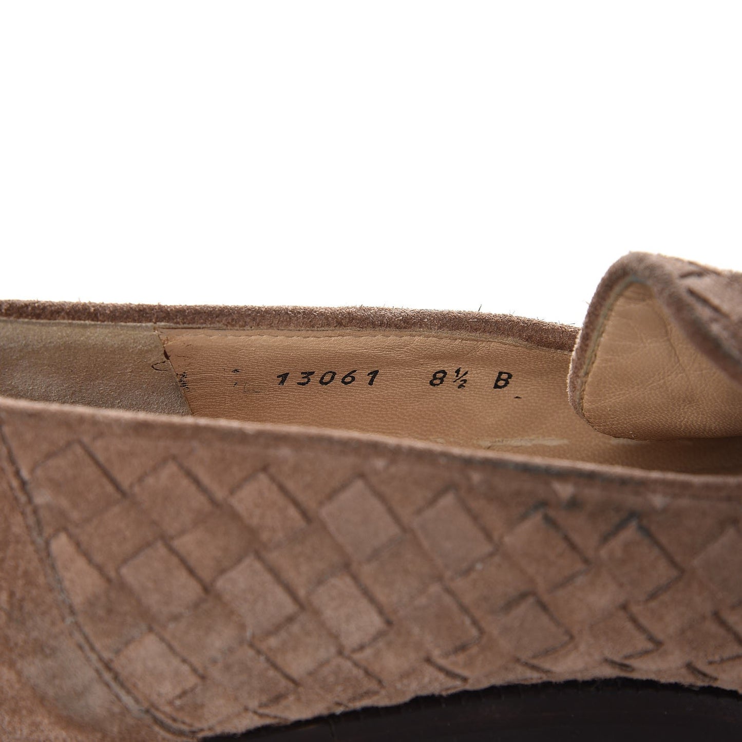 BOTTEGA Suede Intrecciato Penny Loafers 8.5