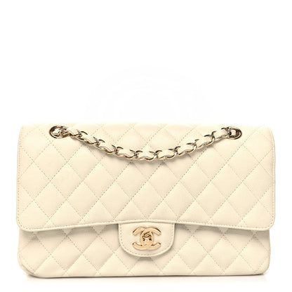 Chanel Caviar Quilted Medium Double Flap White 1 of 12