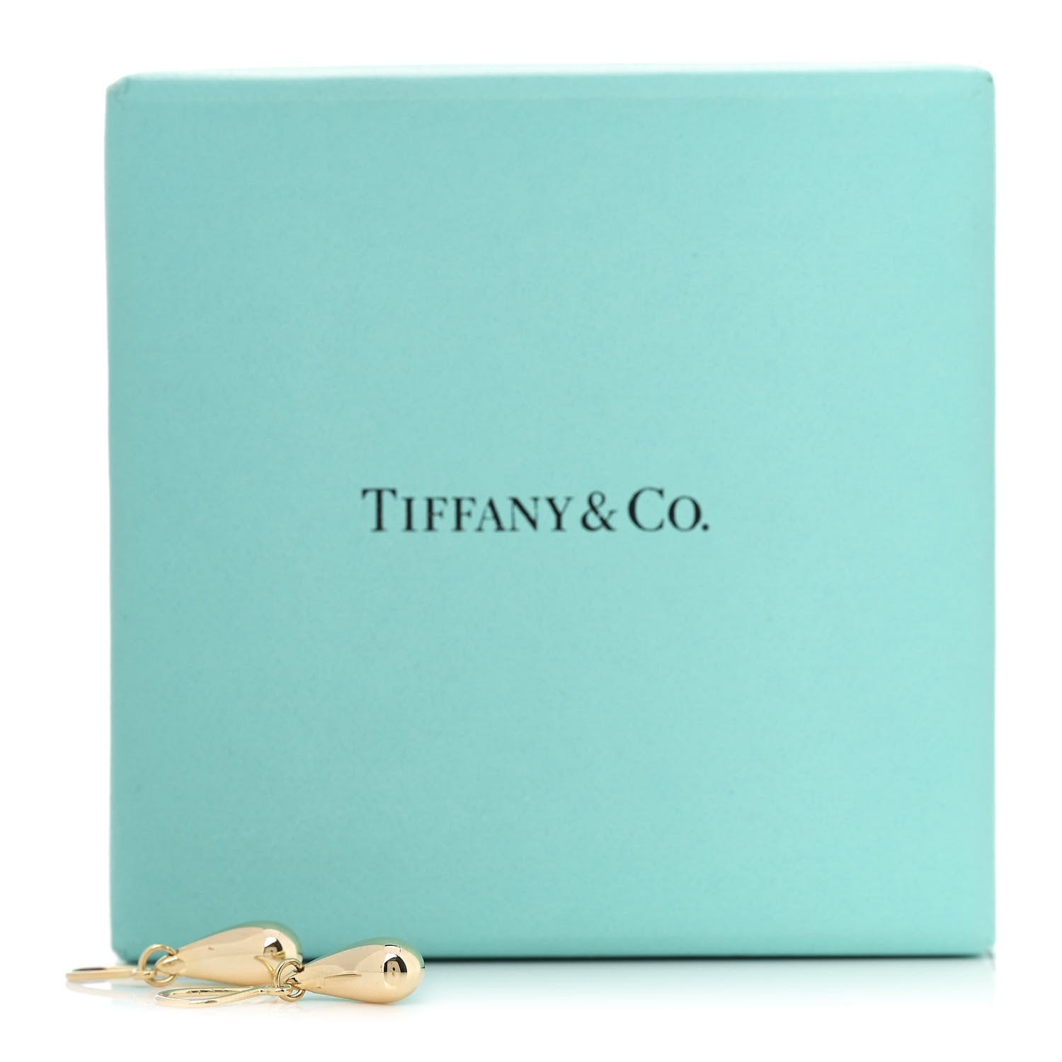 Tiffany 18K Yellow Gold Elsa Peretti 12mm Teardrop Earrings 5 of 5