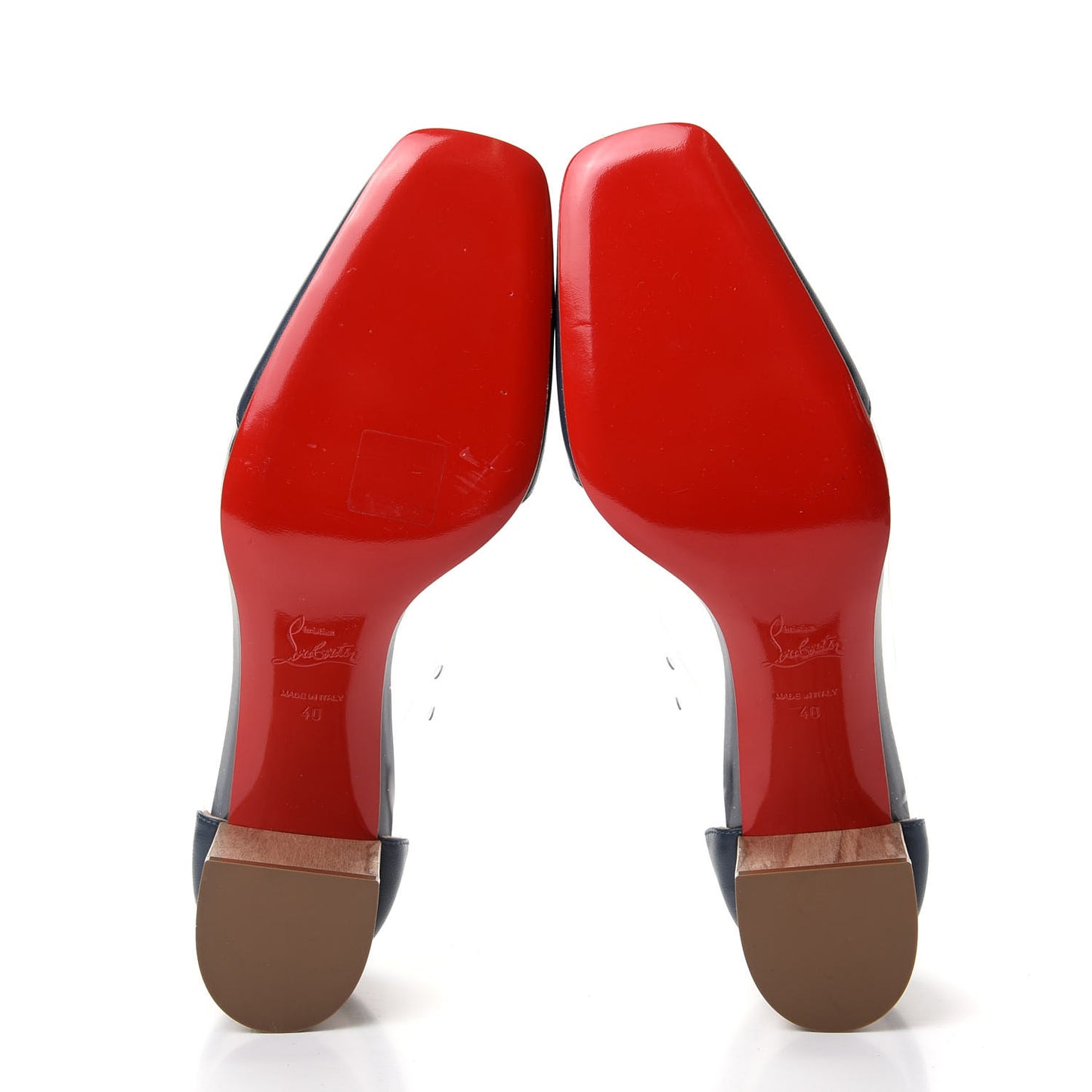 Nappa PVC Grandola 55 Wood Heel 40 Navy
