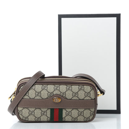 Gucci GG Supreme Monogram Web Mini Ophidia GG Bag Brown 14 of 14