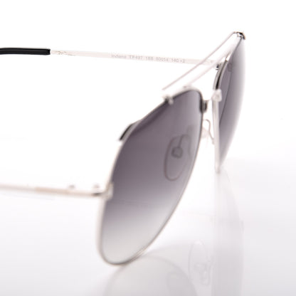 Tom Ford Indiana Aviator Sunglasses TF497 Silver 6 of 9