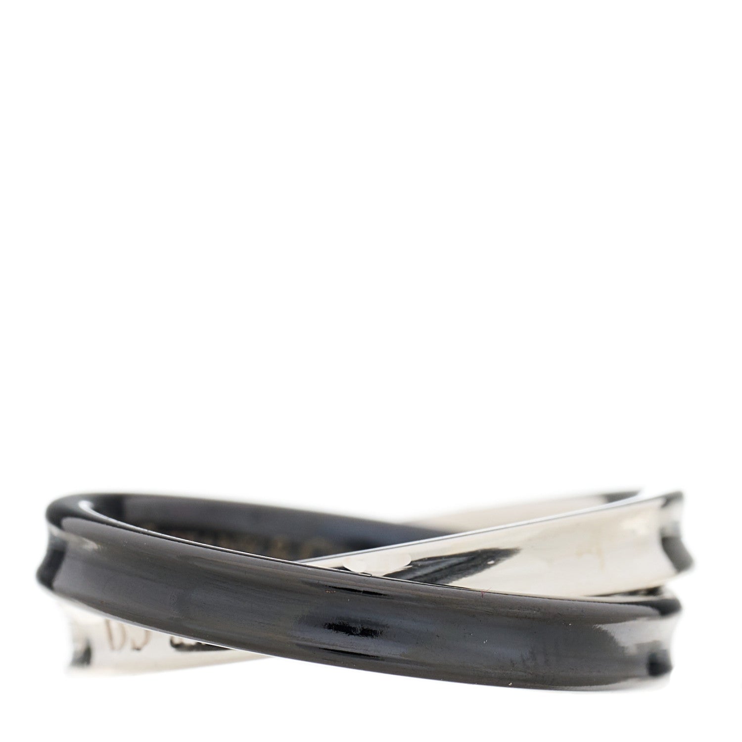 Tiffany Sterling Silver Titanium 1837 Interlocking Ring 49 4.75 3 of 6