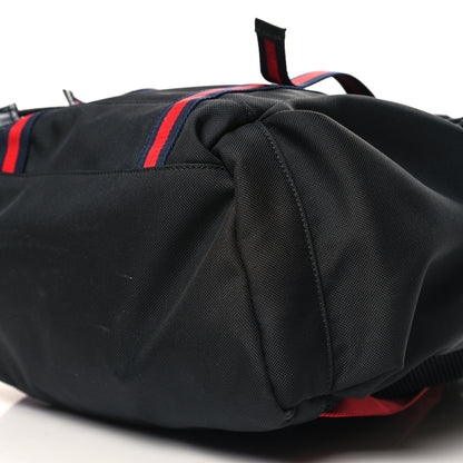Gucci Techno Canvas Web Double Buckle Backpack Black 10 of 10