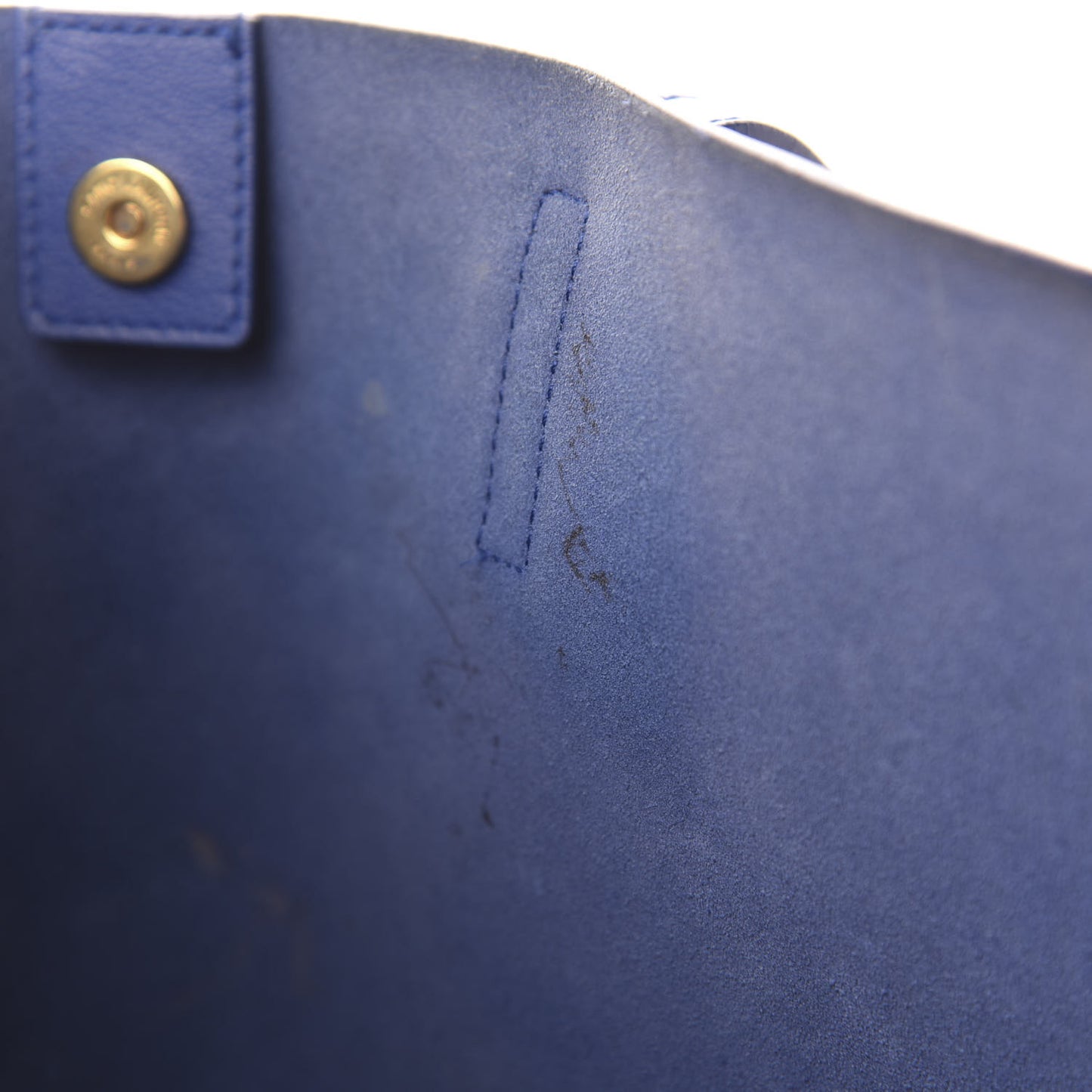 Calfskin Large Shopping Tote Flash Blue