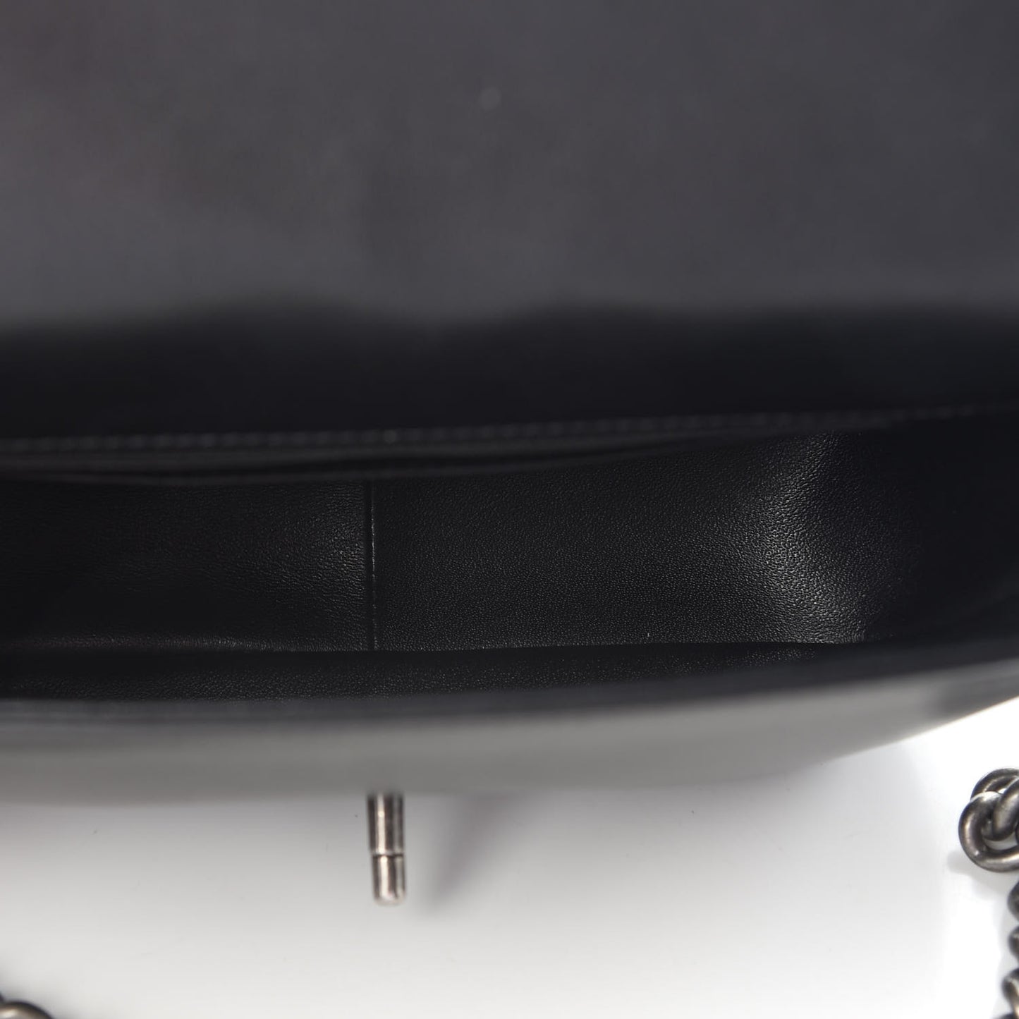 Calfskin Quilted Medium Rock My Shoulder Flap Black