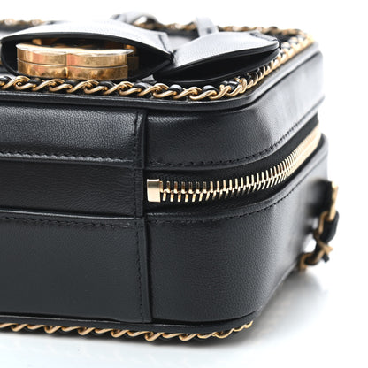 Chanel Goatskin Quilted Small CC Filigree Vanity Case Black 8 of 8