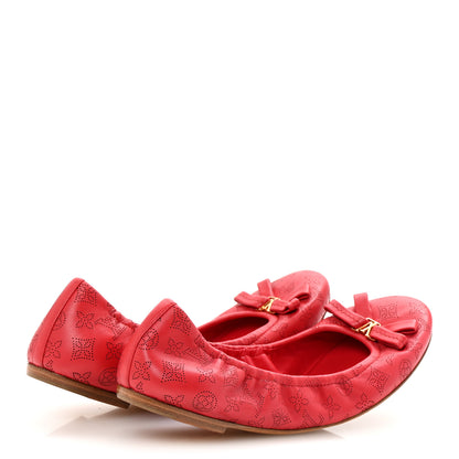 Louis Vuitton Mahina Elba Ballet Flats 39.5 Red 5 of 11